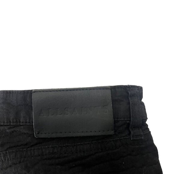 AllSaints Mast Skinny Jeans Croc Black Women’s Size 26 Low Rise Stretch Denim - Picture 11 of 13